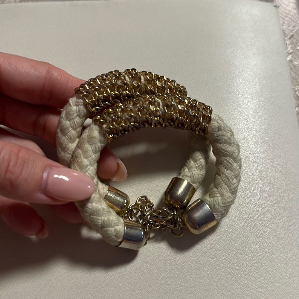 Gold rope bracelet
